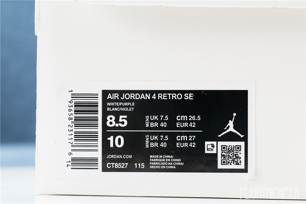 Air Jordan 4 Retro Purple Metallic 2020(LN5 A1 Batch)