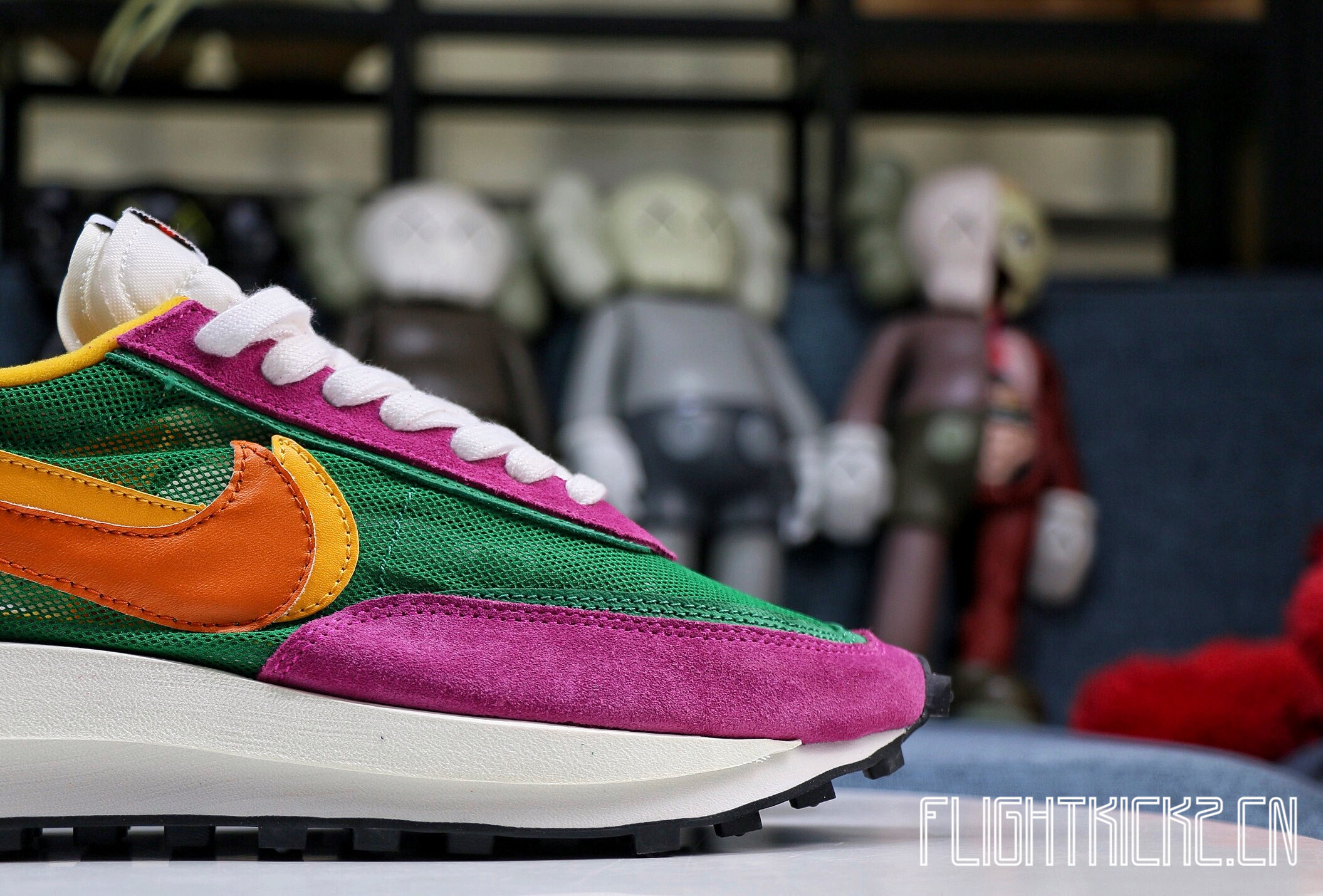 Nike LD Waffle Sacai Green Pink
