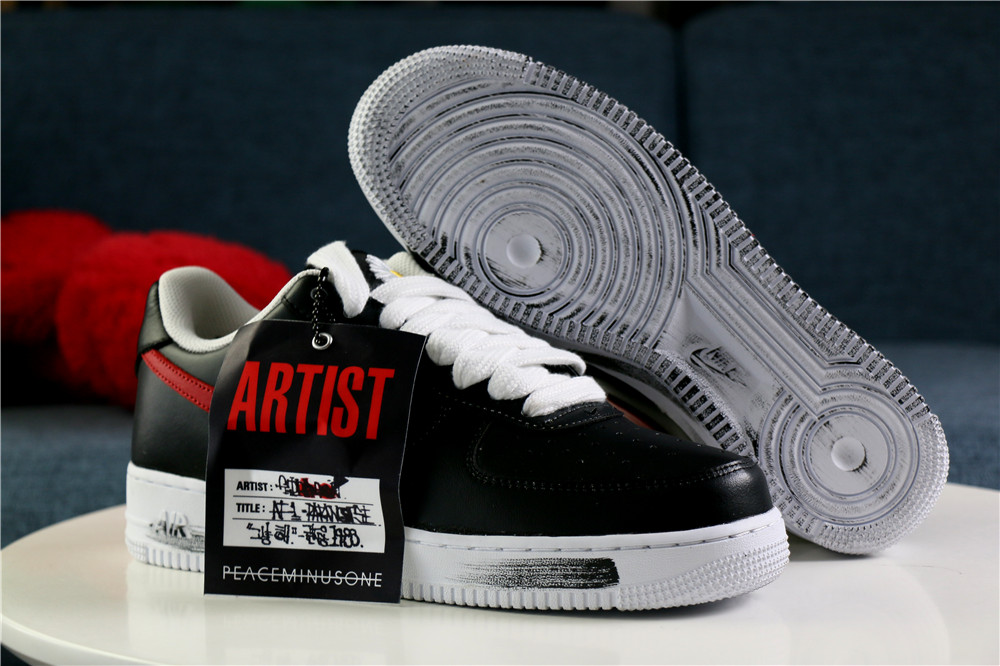 PEACEMINUSONE x Nike Air Force 1 Low Para-noise Black Red