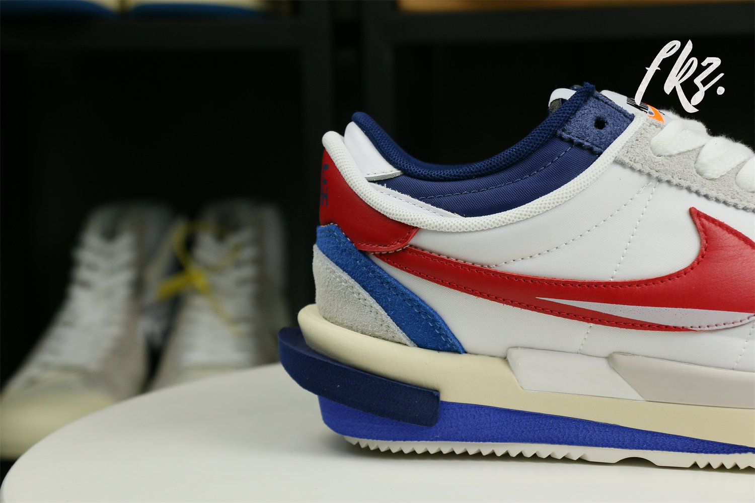 Sacai x Nike Cortez White blue red