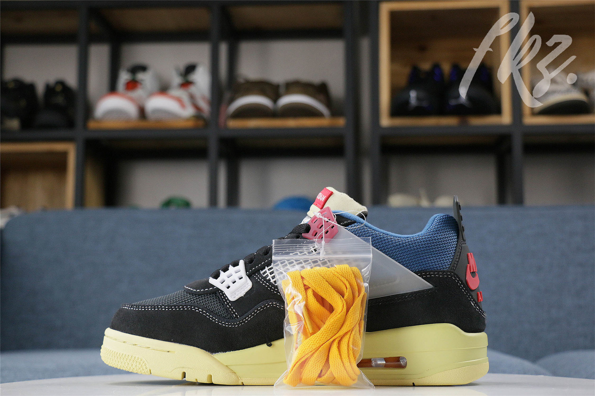 Union LA X Air Jordan 4 Retro Off Noir(GS) (LN5 A1 Batch)