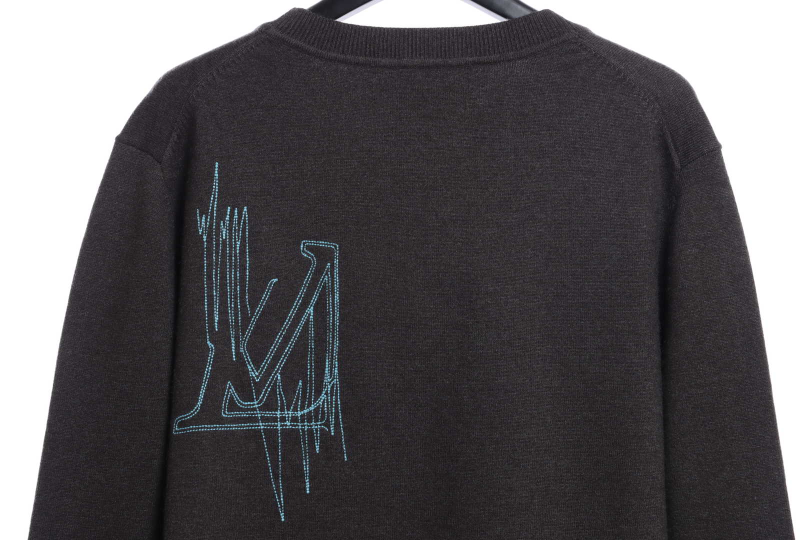 L-VxFREQUENCY Irregular Embroidered Mohair Cardigan