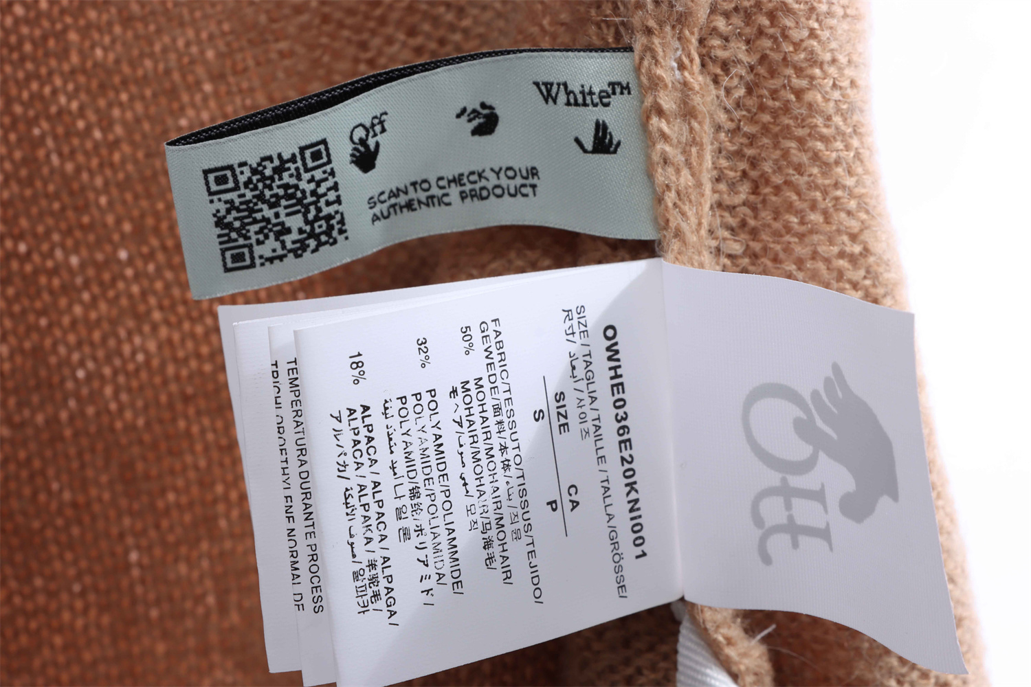 OFF WHITE Mohair Sweater Brown