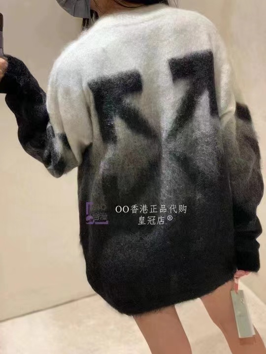OFF WHITE Mohair Sweater Gradient