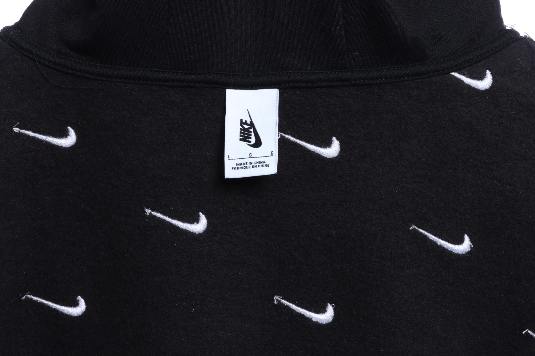 NK swoosh Nike full hook embroidery sports department hooded sweatshirt