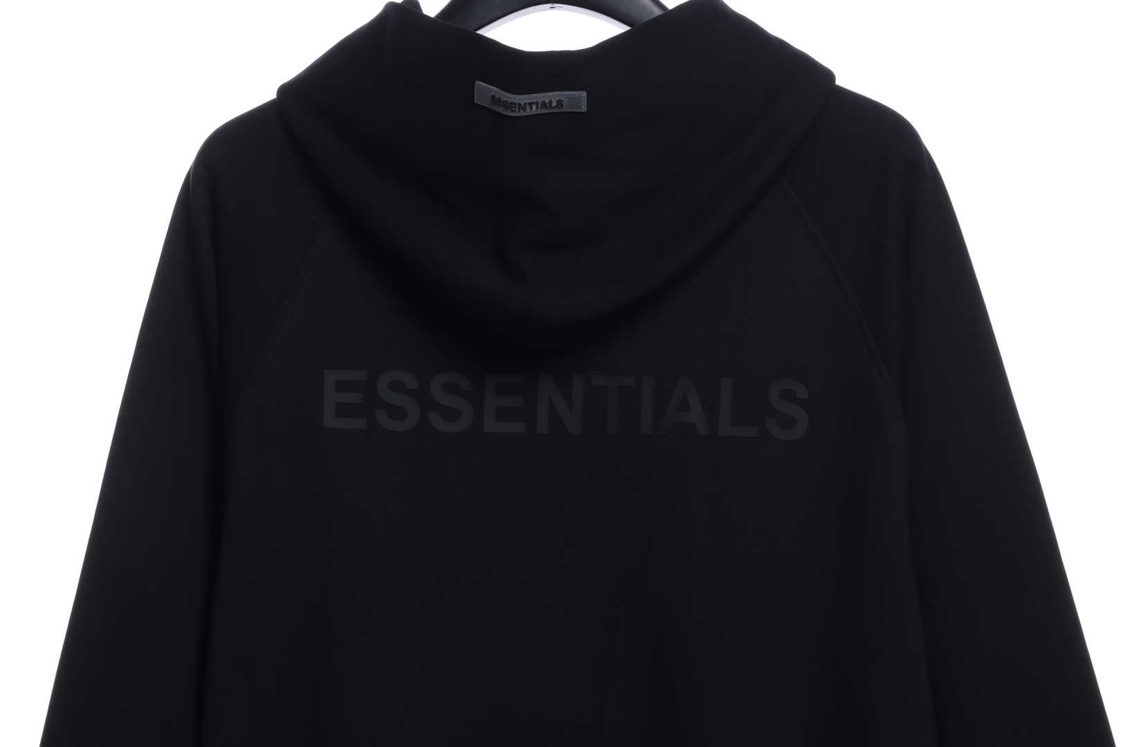 Double Line Back Silicone Lettering Zip Hoodie