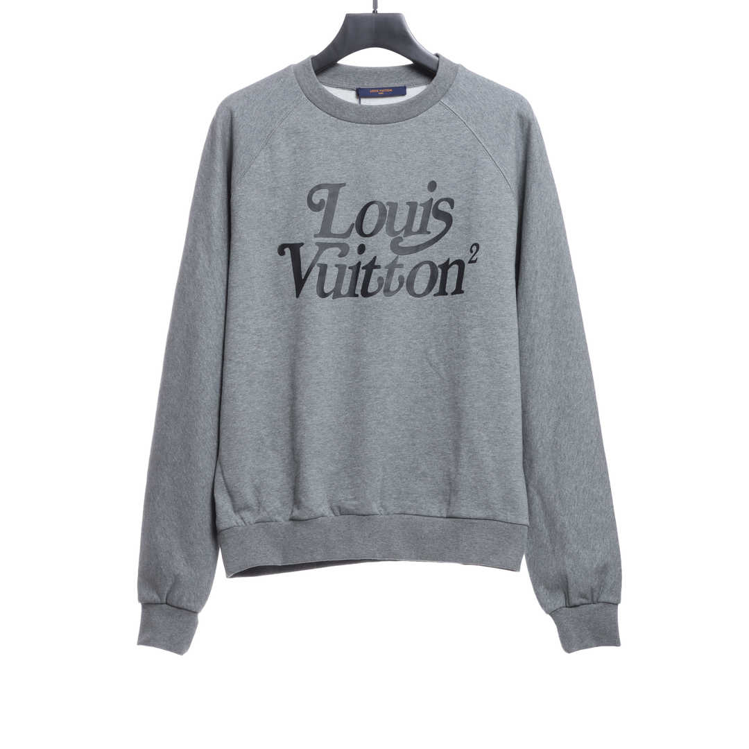 L× Nigo Edition Grey Raglan Sleeve Crew Neck Hoodie