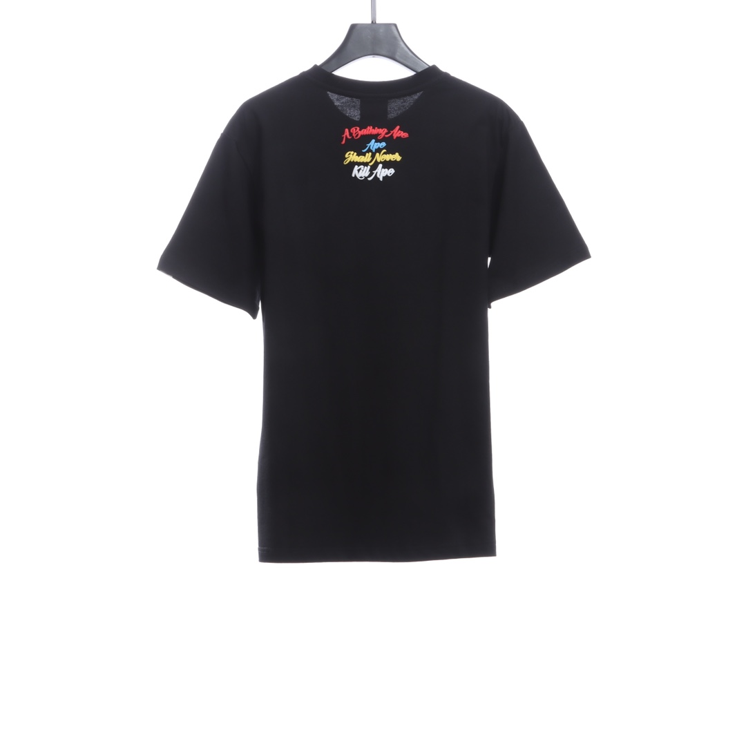 BAPE ape man colorful foam print short sleeves