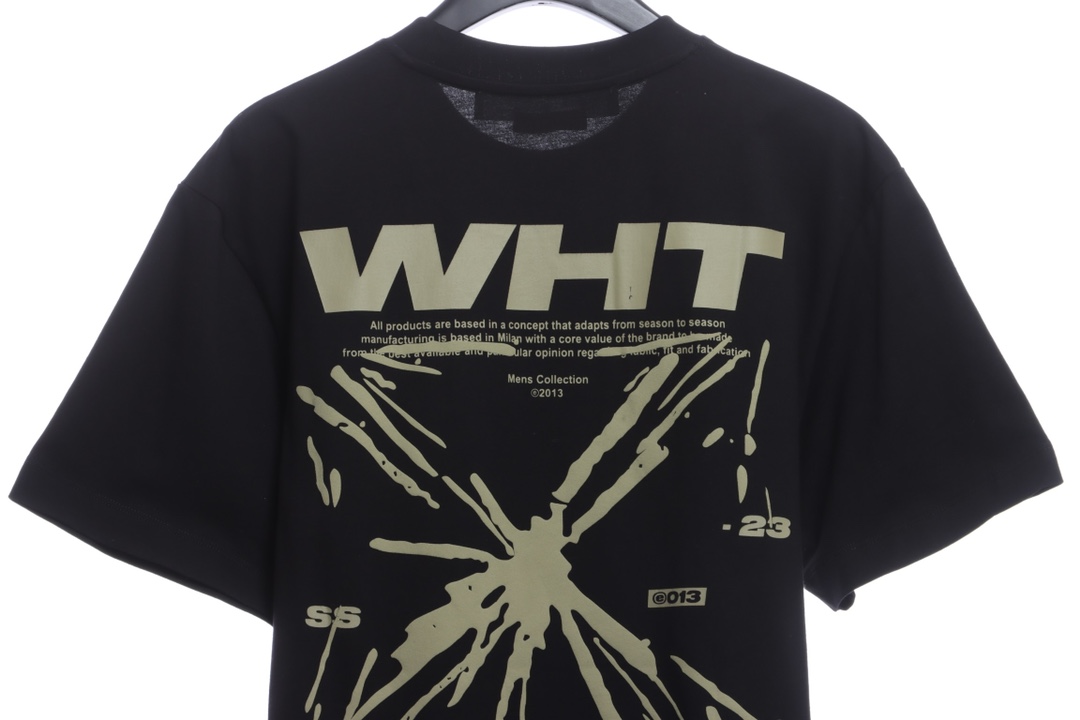 0W Sketch Splashed Ink Arrow Letter Short Sleeves