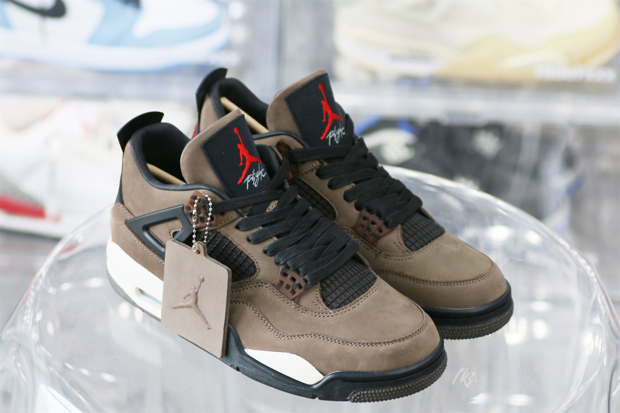 Air Jordan 4 Retro Travis Scott Olive Custom Shoes