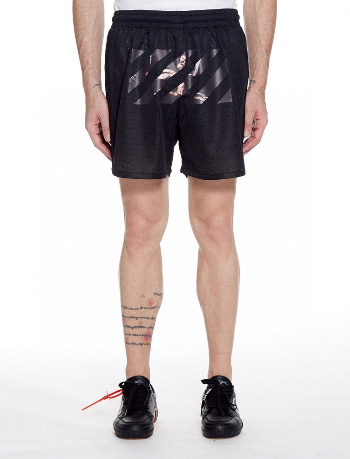 OW logo twill printed shorts