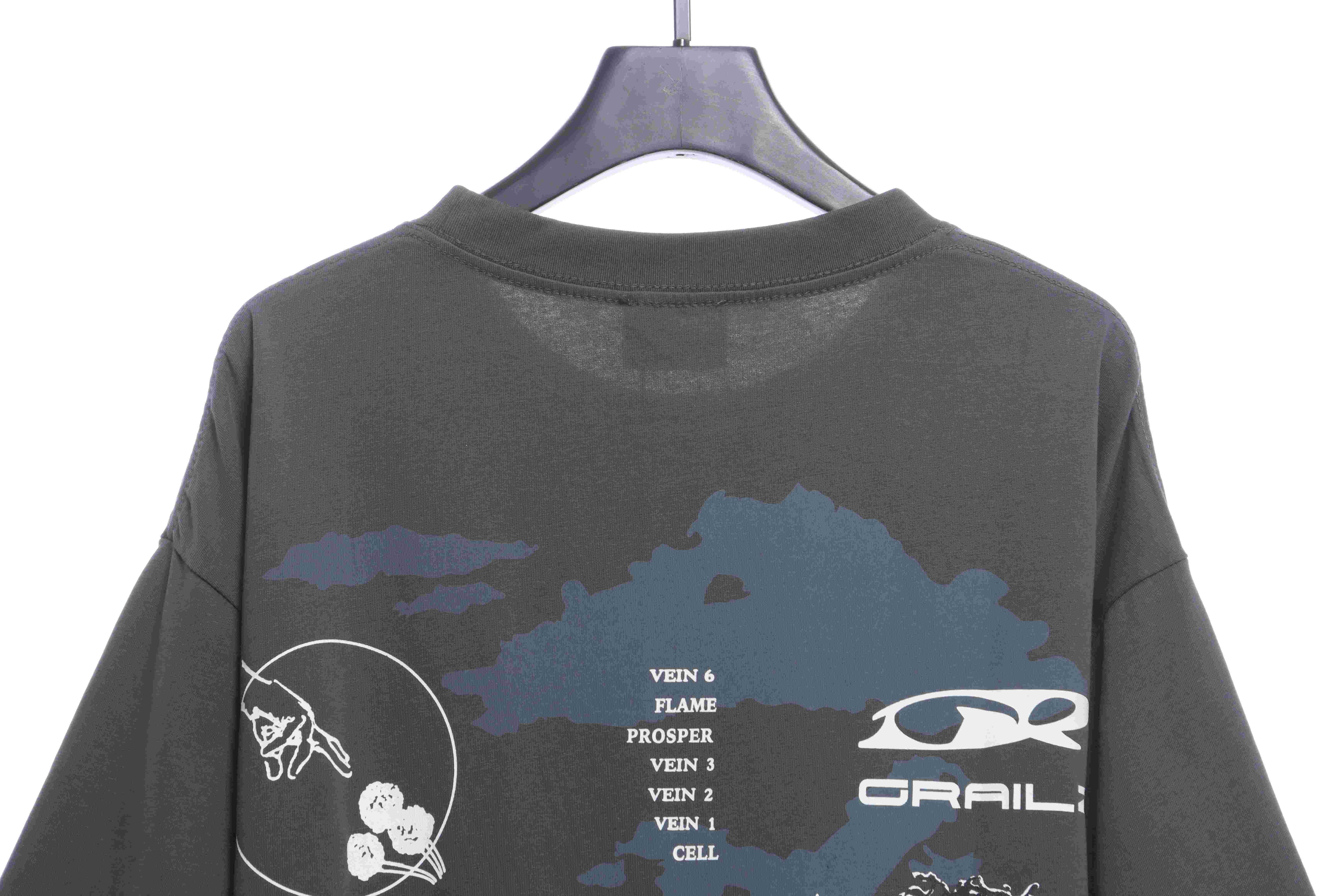Gra1lz Map Print Short Sleeve T-Shirt
