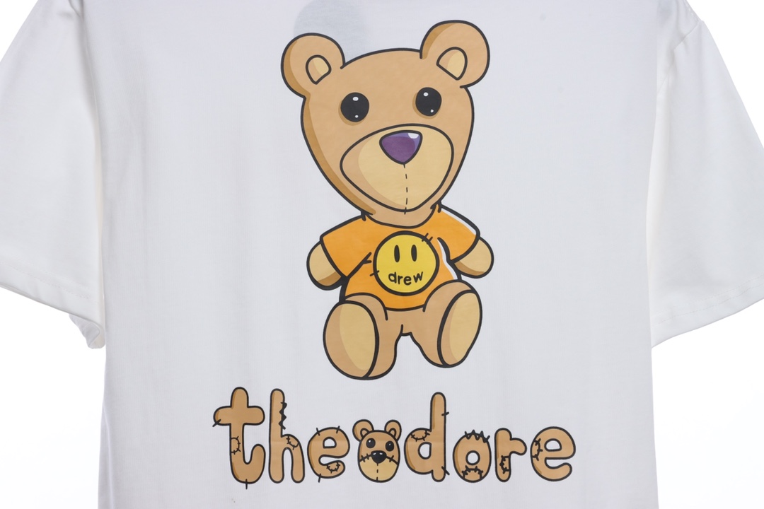 Drew cartoon fun bear printing short sleeves