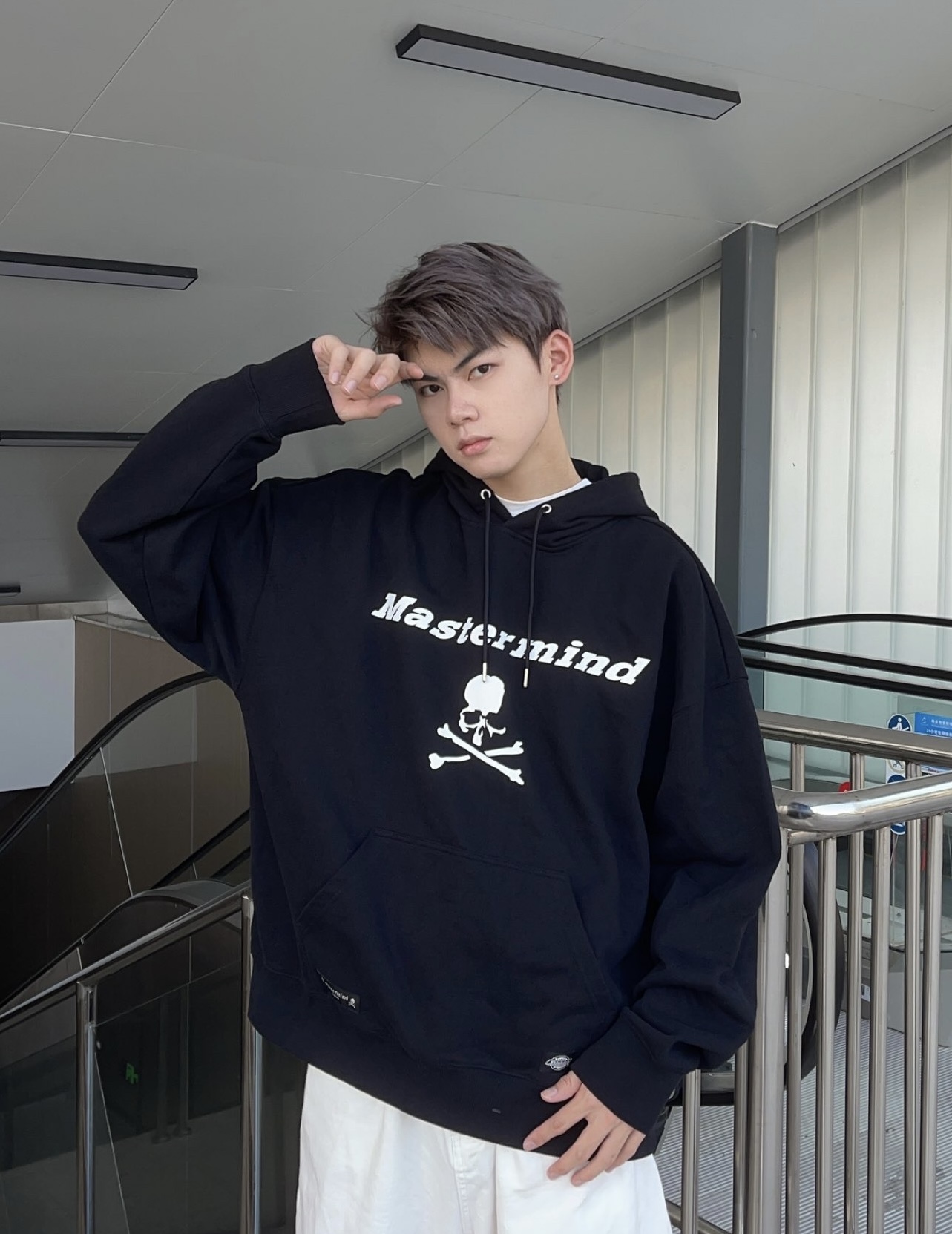 MMJ joint Dickies reflective print logo hoodie