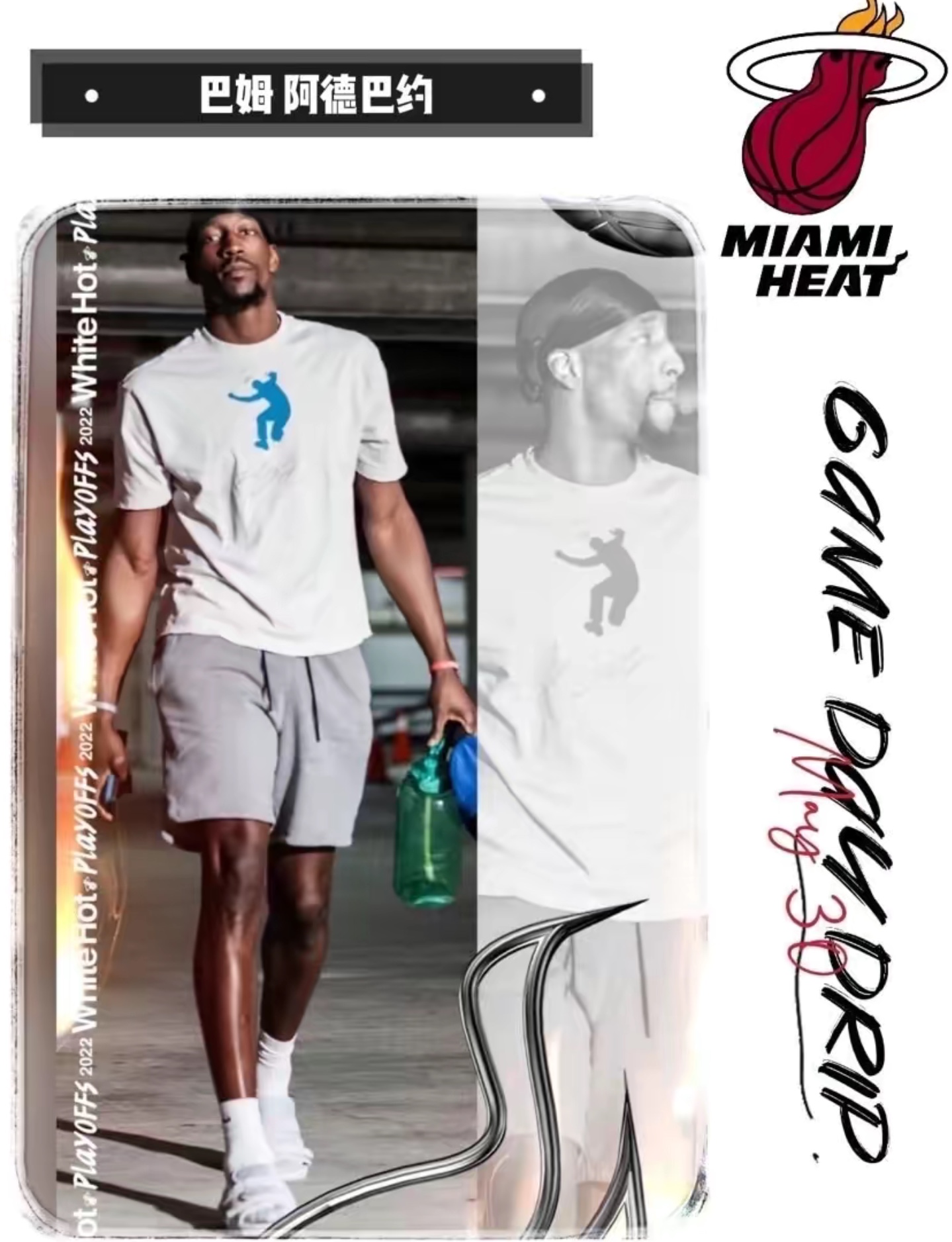 Aj UNION character letter print short sleeve