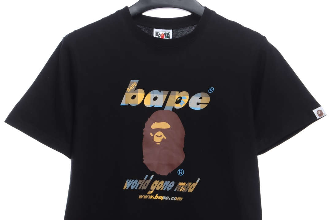 BAPE ape head crazy world series short sleeves