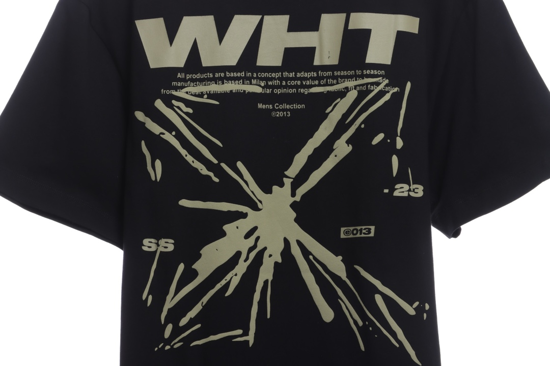 OW Sketch Splashed Ink Arrow Letter Short Sleeves