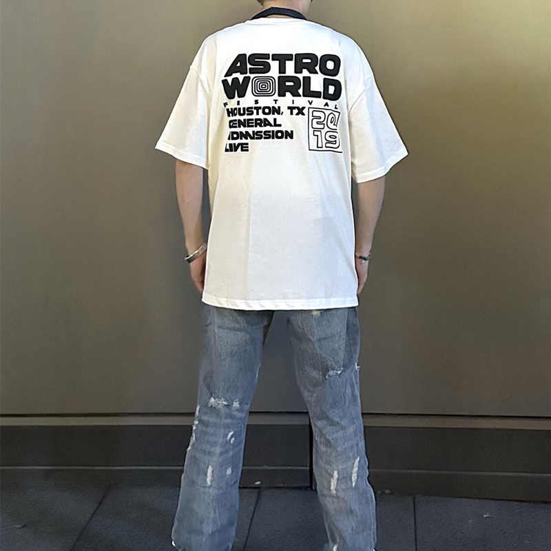 Travis Scott Cactus Jack Fesrival Staff Tee rap tour short sleeves