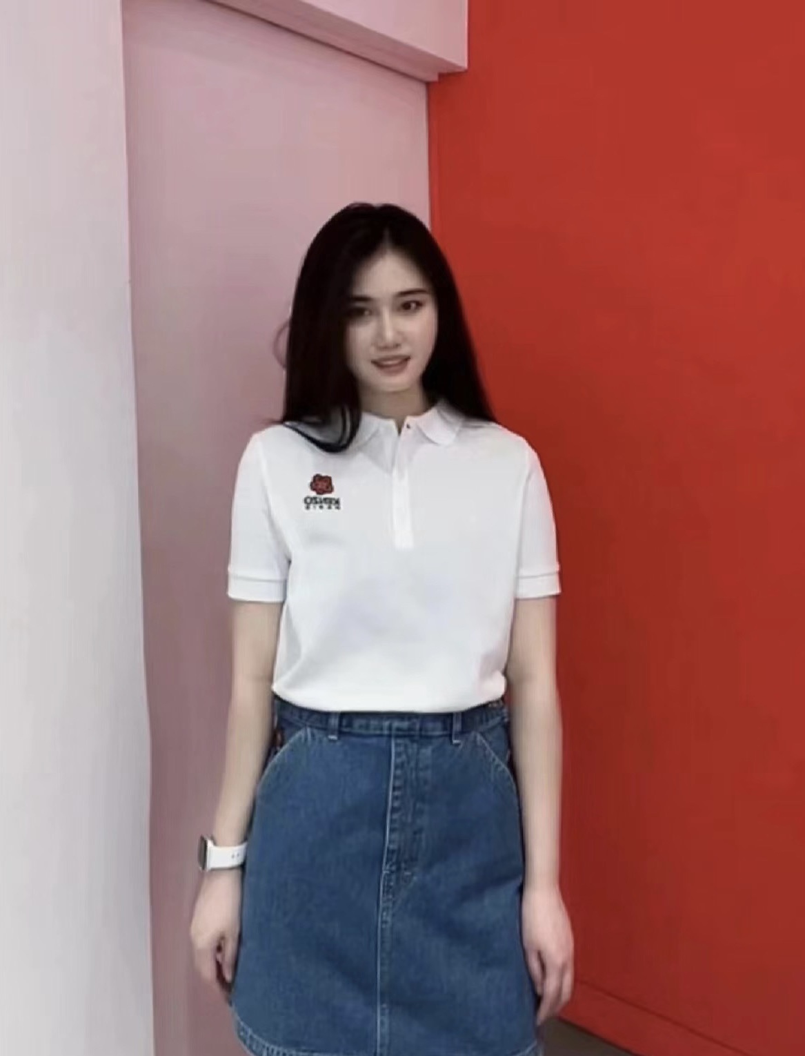 kenzo crabapple flower embroidery POLO short sleeves