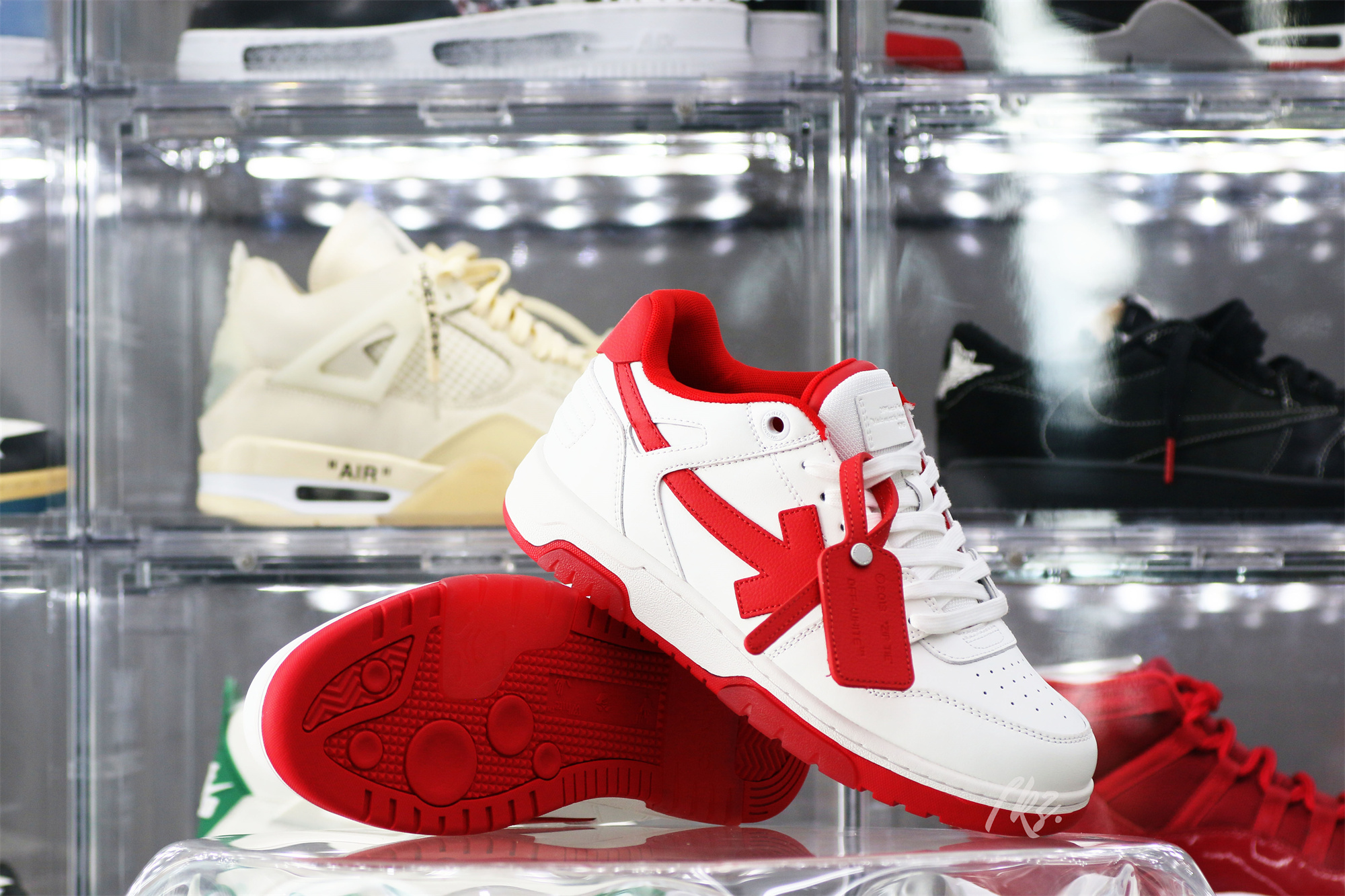 Off-White White Red Out Of Office Sneaker