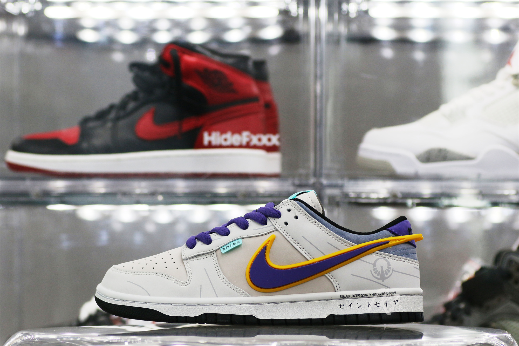 Nike SB Dunk Low & Athena Sail Pink Purple Gold