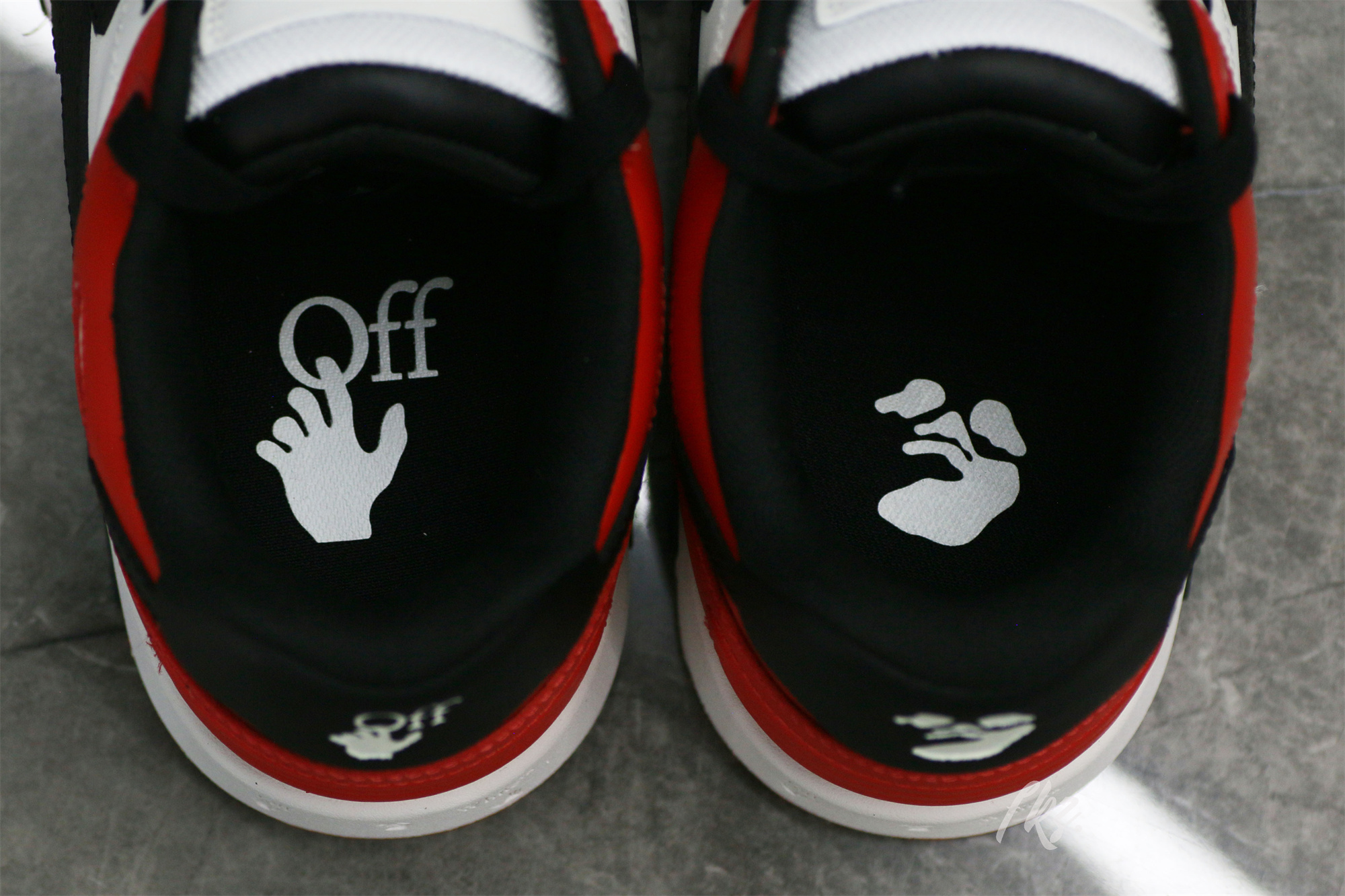 OFF-WHITE White & Black Red ‘Out Of Office’ Sneakers