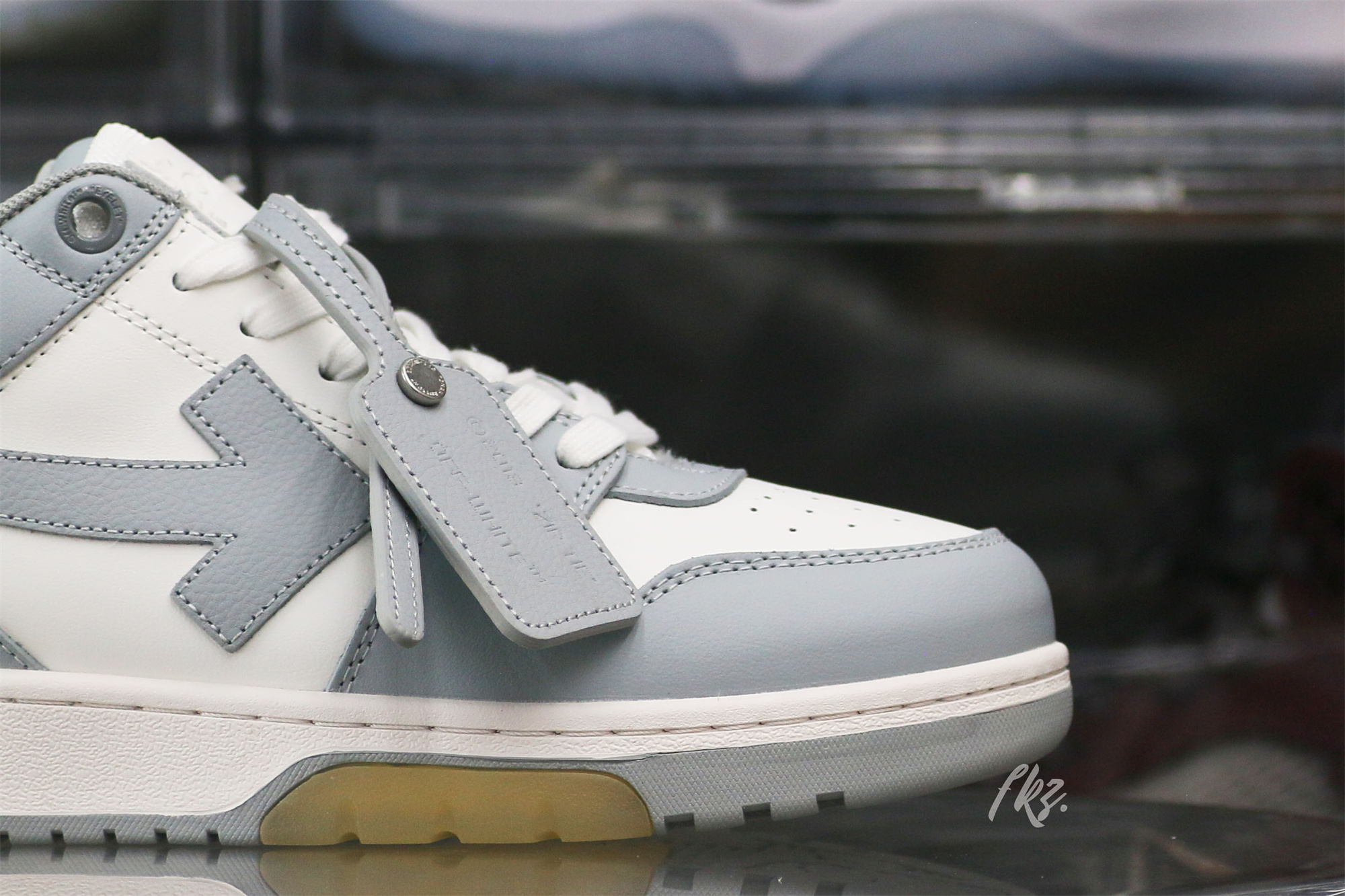 OFF-WHITE White & Gray Out Of Office Sneakers