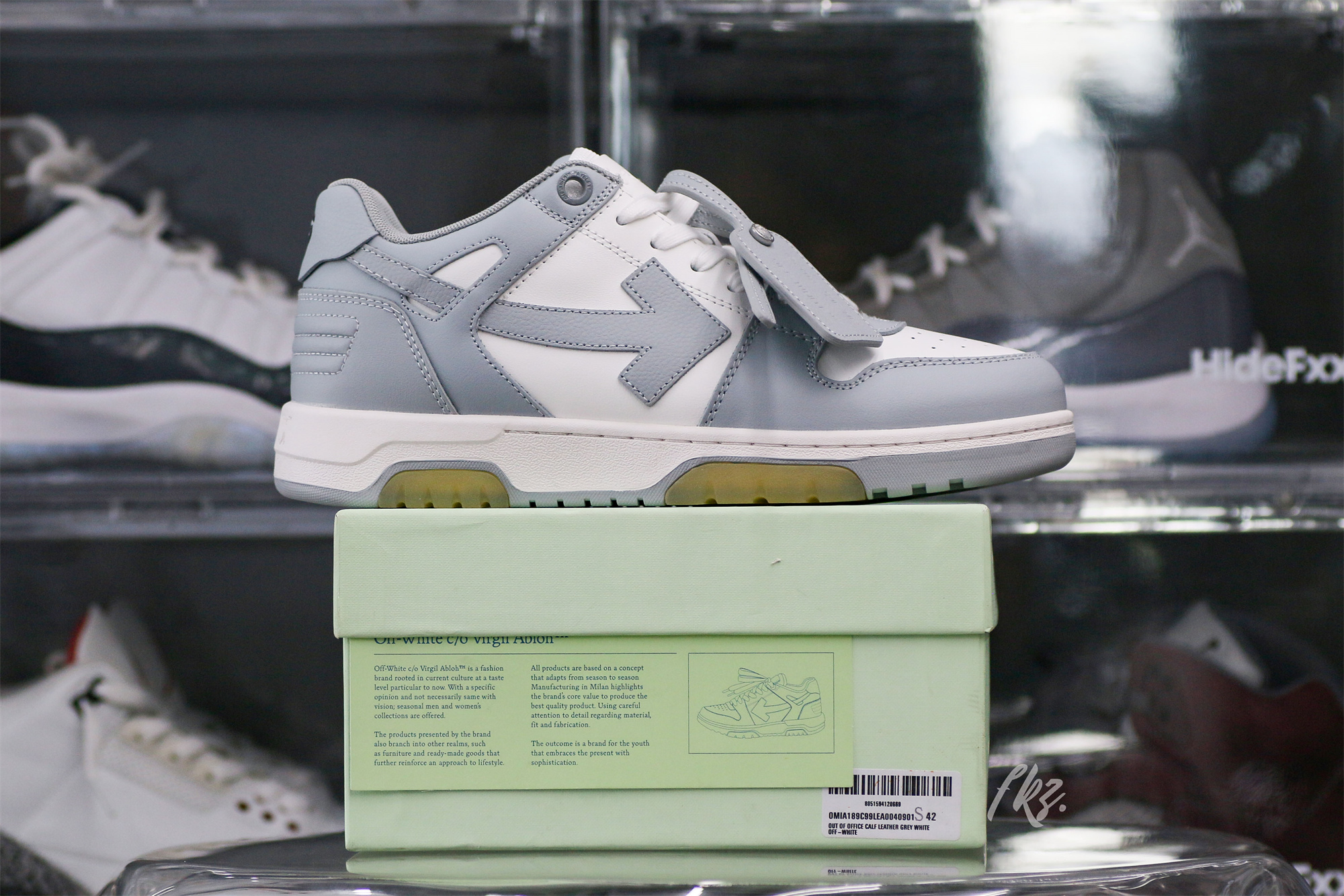 OFF-WHITE White & Gray Out Of Office Sneakers