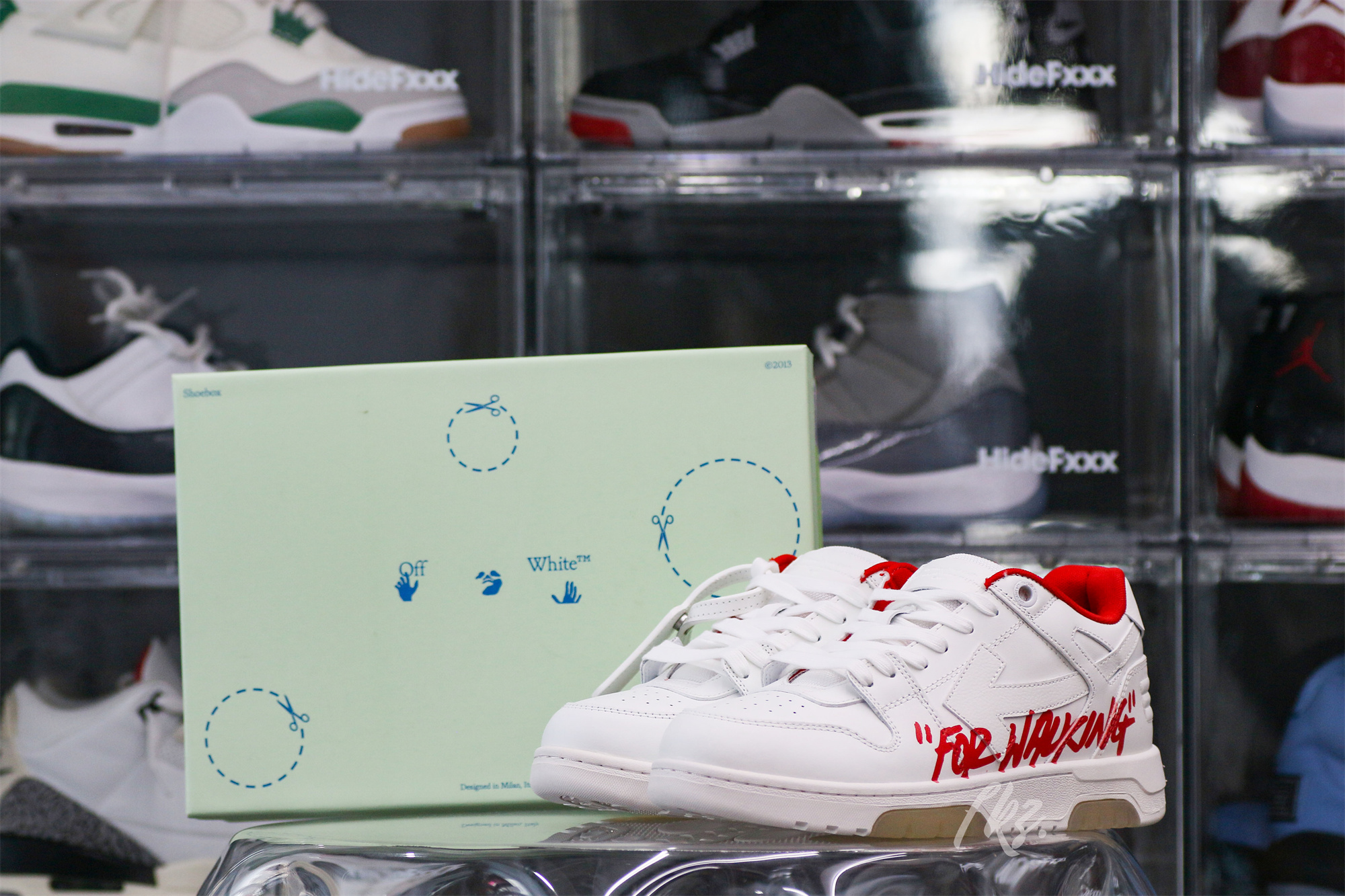 OFF-WHITE White & Red Out of Office ‘OOO’ sneakers