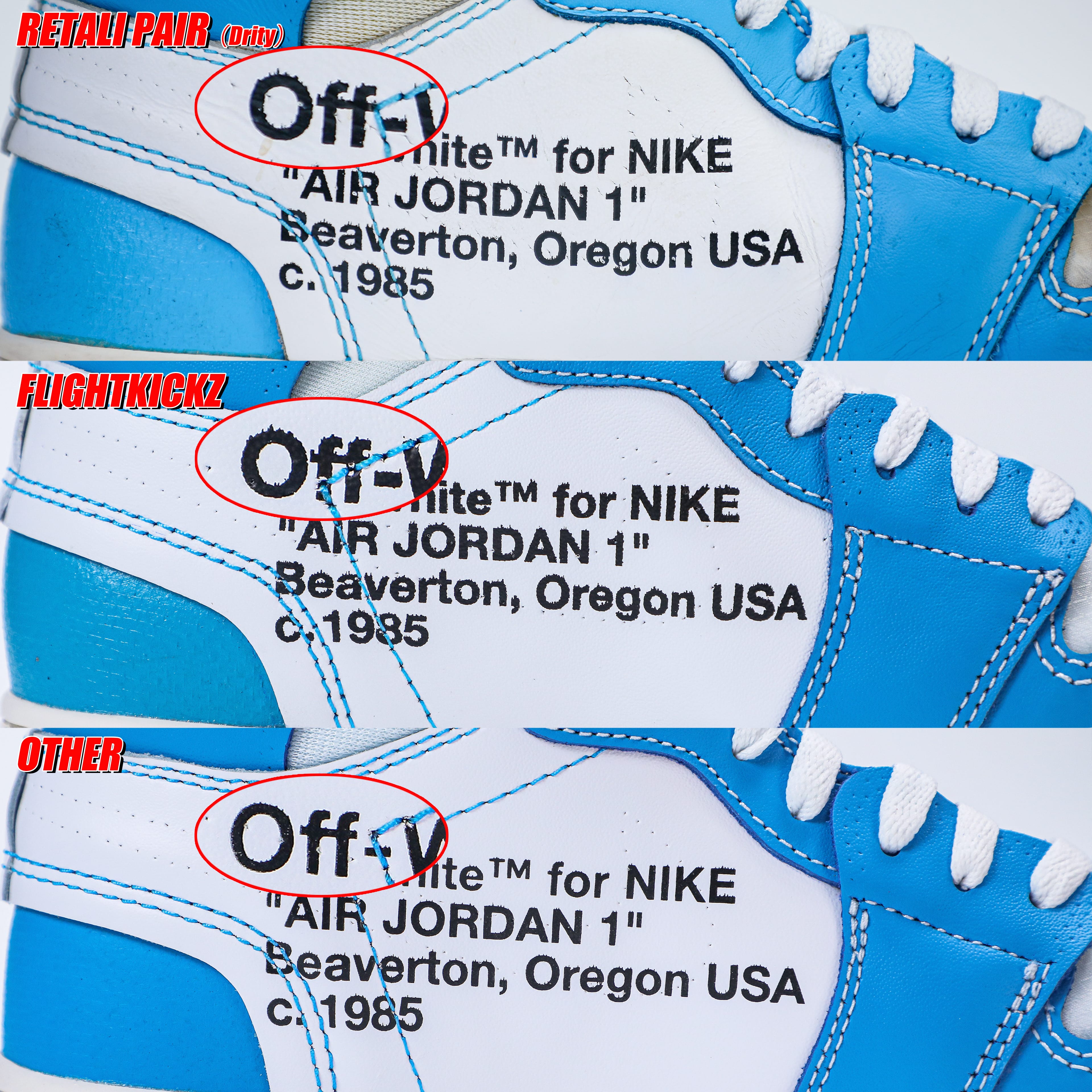 Off white X Air Jordan 1 UNC NRG 2018 (LN5 A1 Batch)