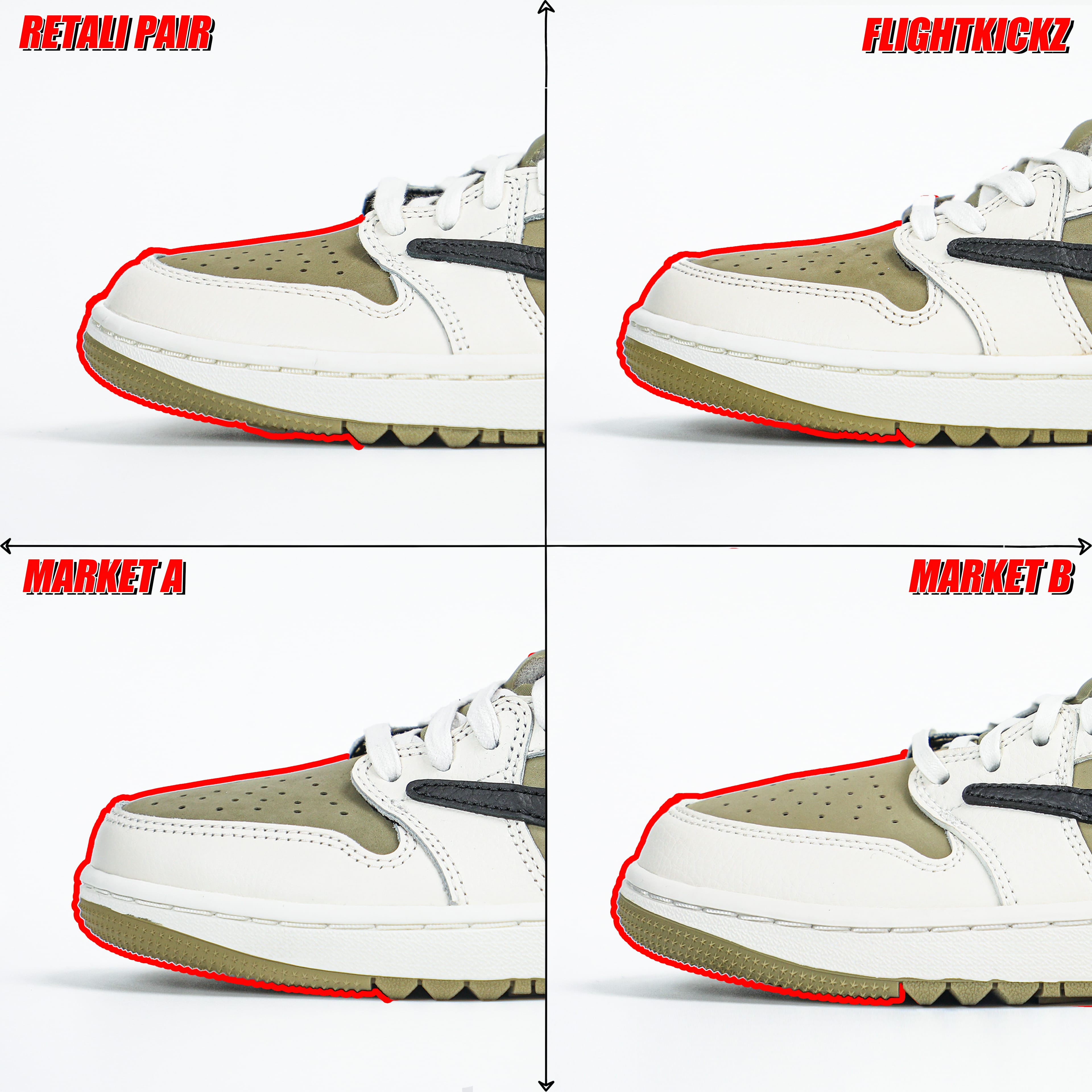 Travis Scott x Air Jordan 1 Low Golf Neutral Olive (LN5 A1)