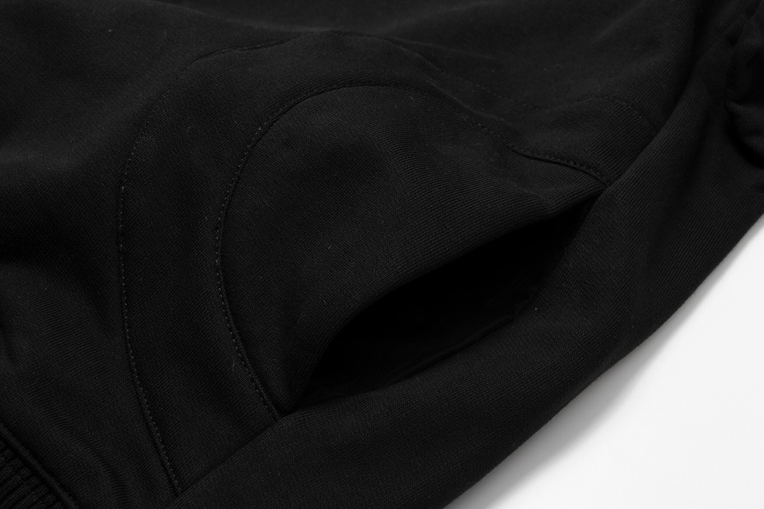 OFF-WHITE OW Black Function Wind Cotton-padded Hoodie 2023