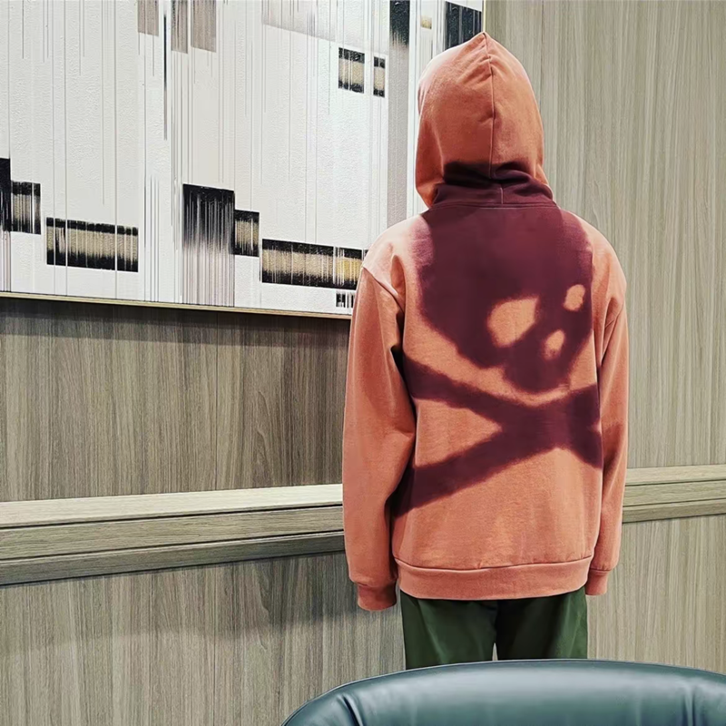 Travis Scott Cactus Jack xMMJ Skull Zip Up Mauve Hoodie