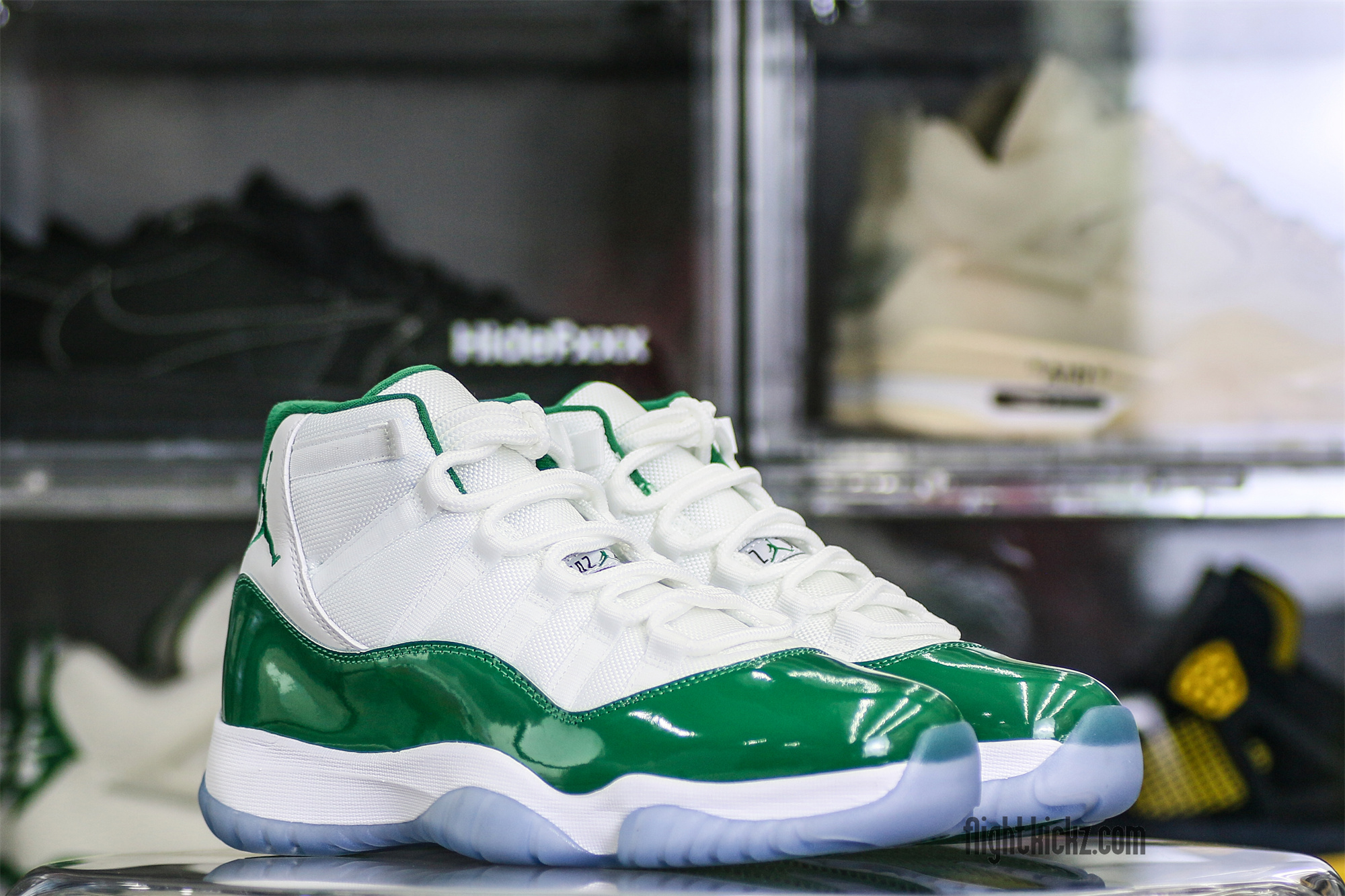 Air Jordan 11 Retro White And Green Oxidized