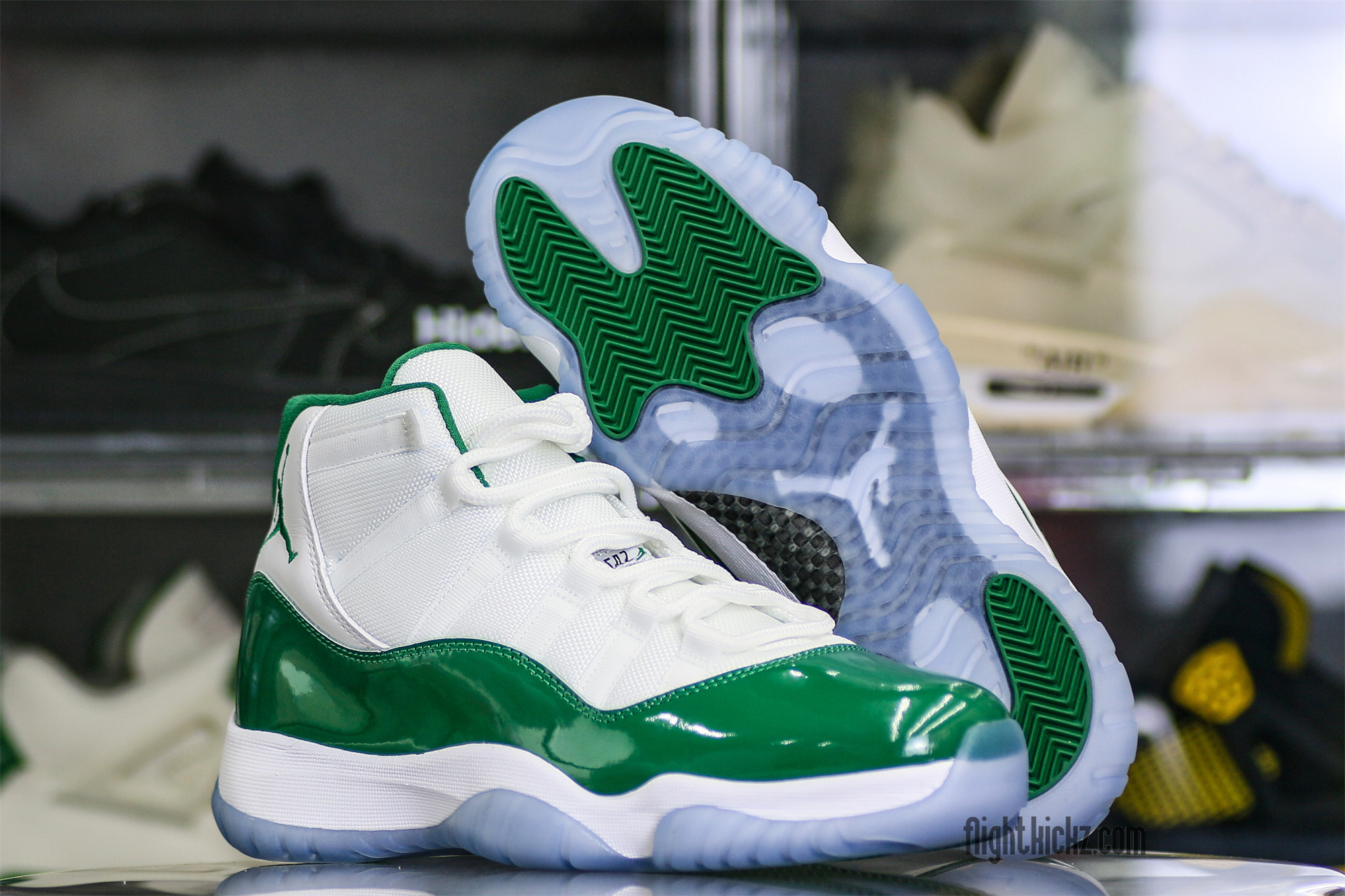 Air Jordan 11 Retro White And Green Oxidized