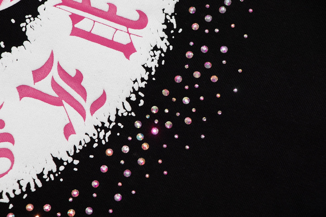 Ch*0me He**ts horsebit print cross rhinestone 2024