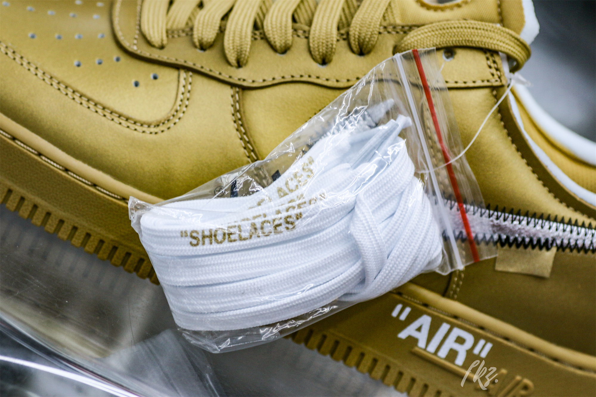 Nike Off-White Air Force 1 AF1 Gold Custom