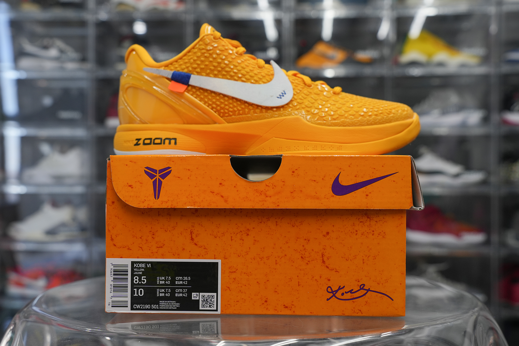 Off White x Nike Zoom Kobe 6 Yellow Custom(A1 Batch)