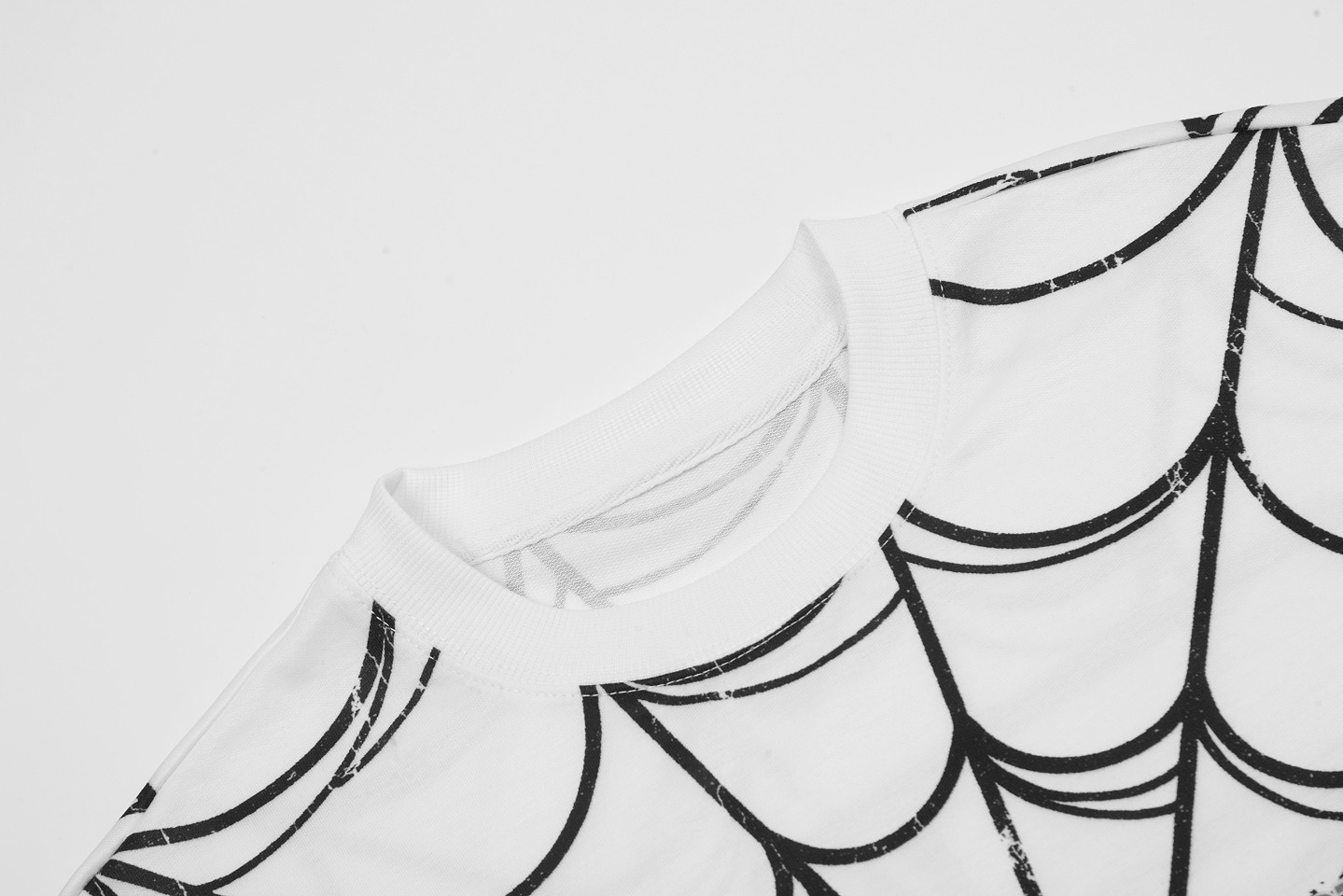 Saint Mich@el Tears Full Print Long Sleeve White Pink T-Shirt