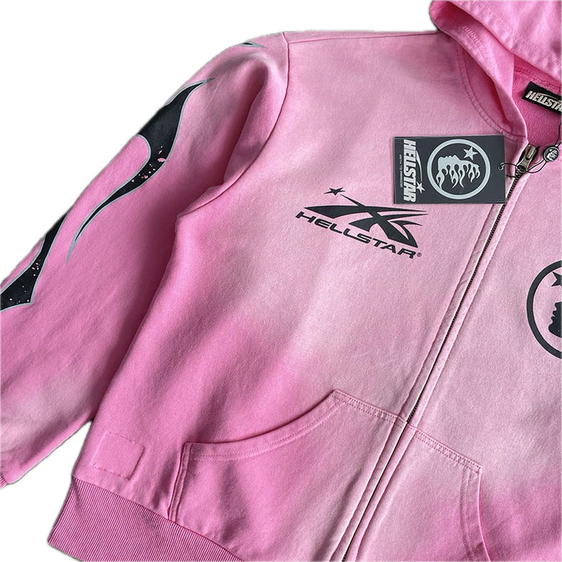 Hell$tar Studios vintage washed hoodie Pink