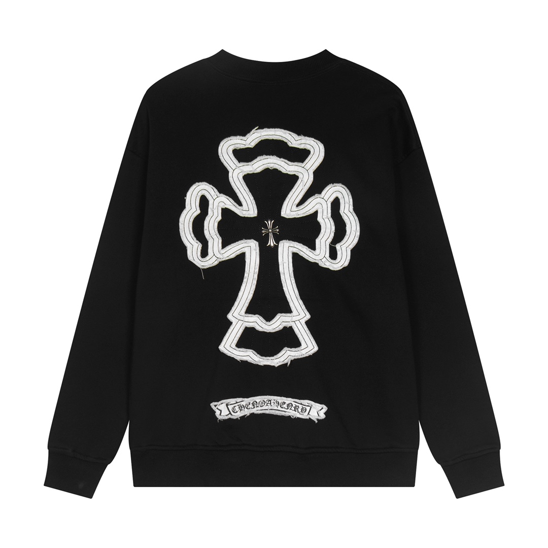 Ch*0me He**ts latest heavy-weight basic crewneck sweatshirt in black