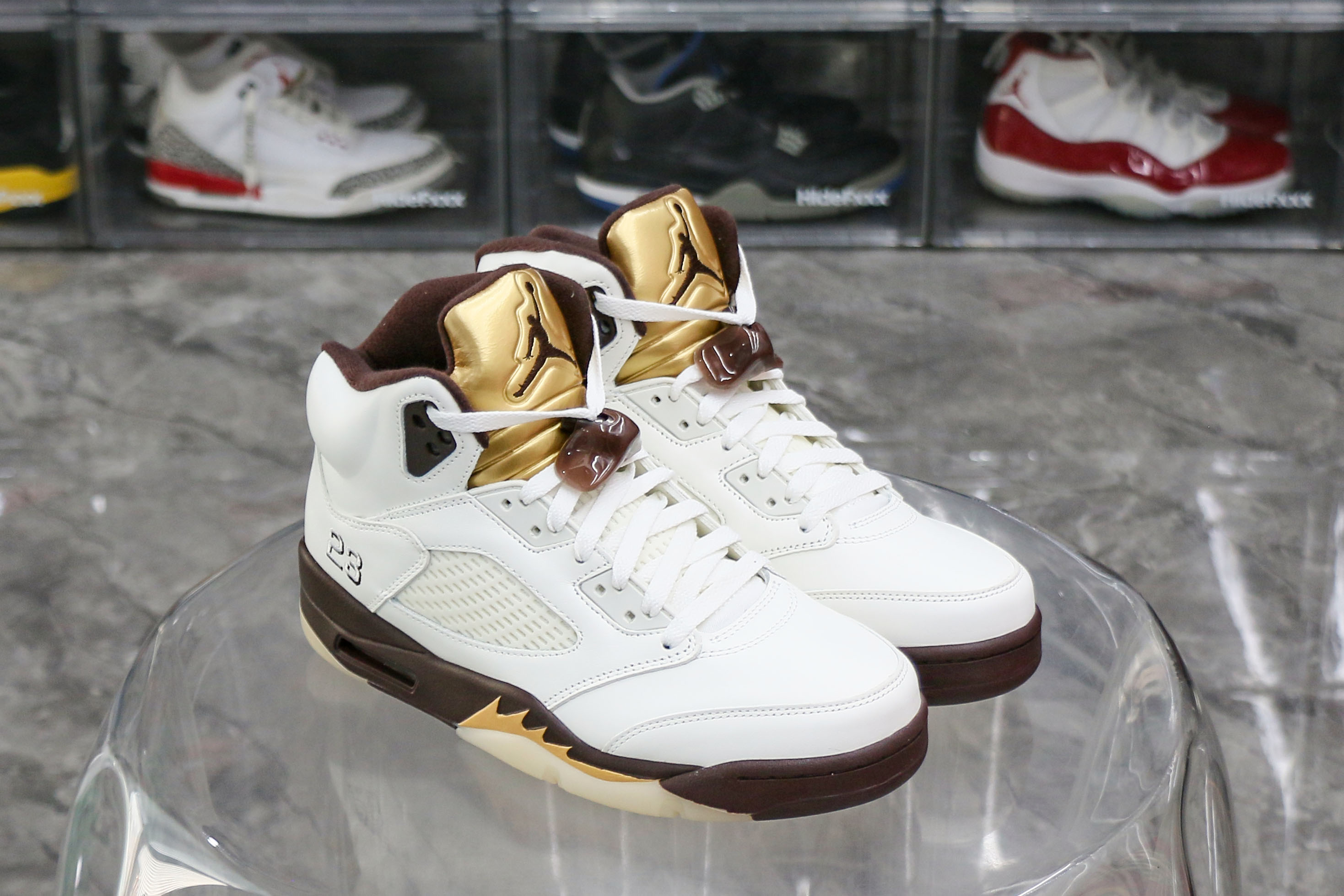 Air Jordan 5 Retro Olympic Gold White Mocha