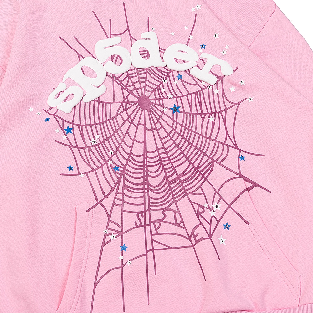 Sp5der pink hoodie.