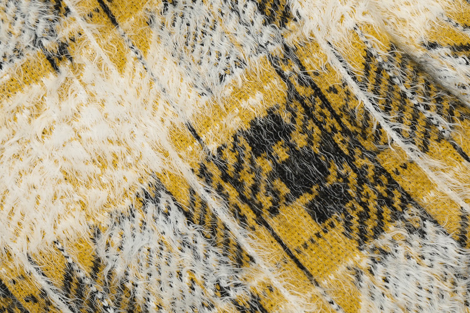 Stussy Hairy Plaid Cardigan Sweater