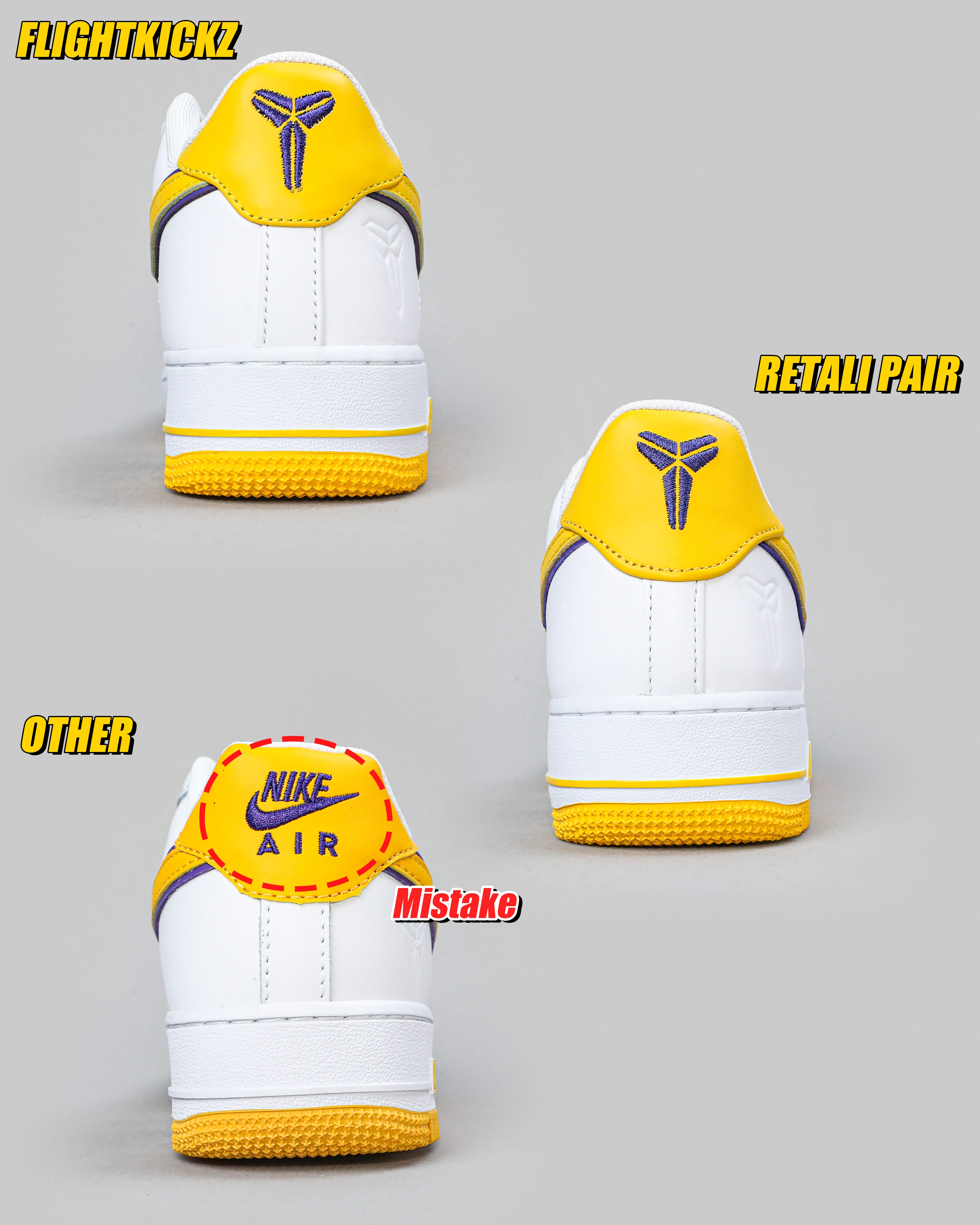 Nike Air Force 1 Low Retro QS Kobe Bryant Lakers Home（Ln5 A1）