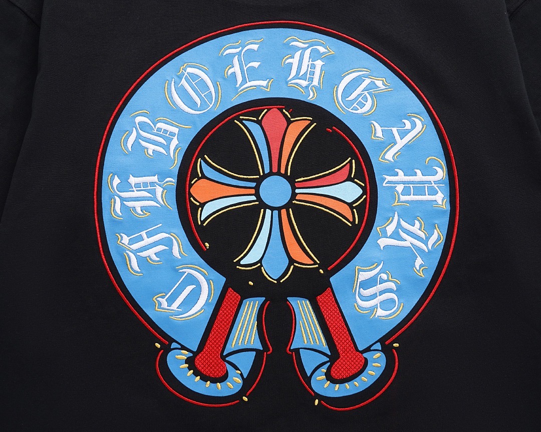 Ch*0me He**ts t-shirt 2025 appliqué heavy embroidery tee