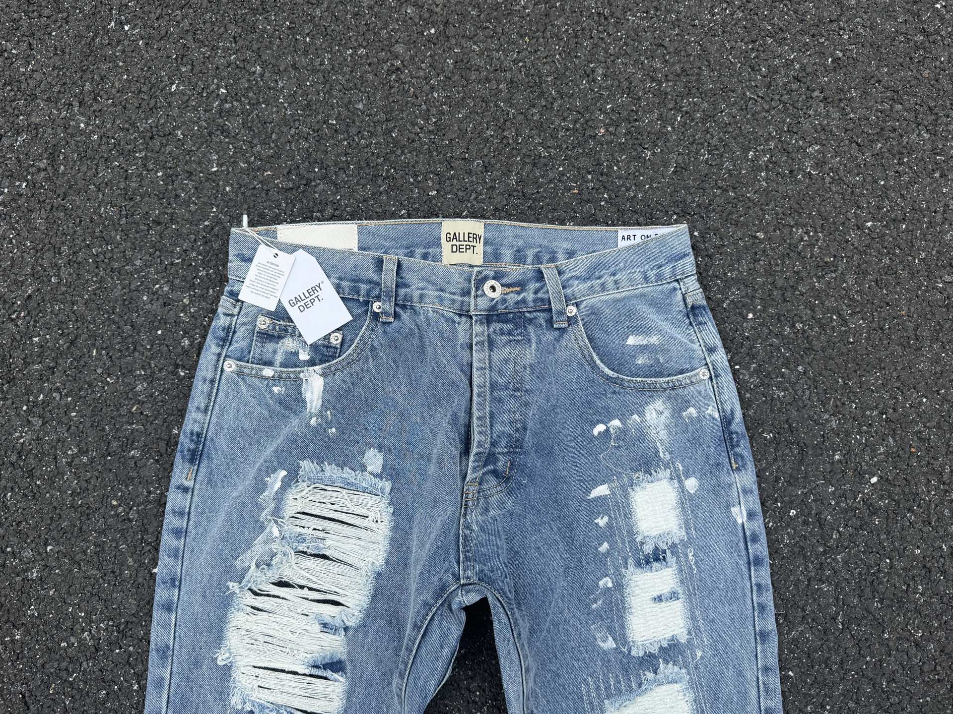 GALLERY.DEPT Distressed Patchwork Flared Jeans