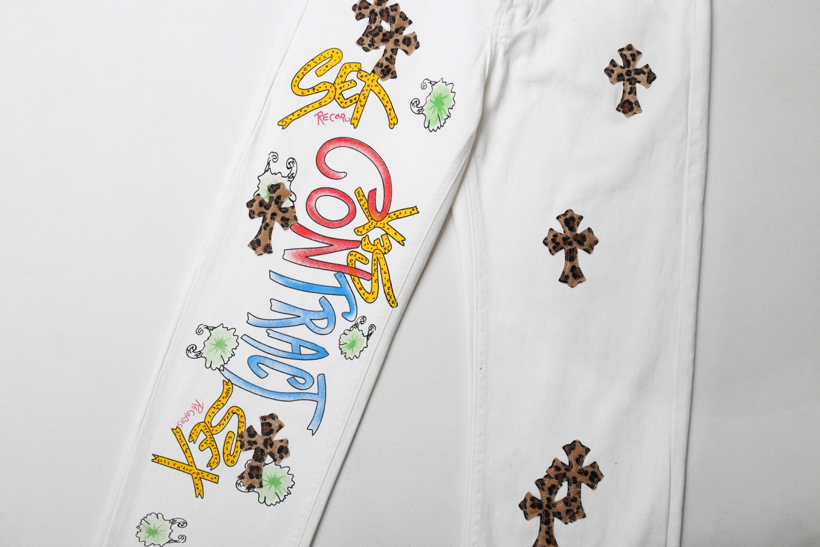 Ch*0me He**ts ancient graffiti with leopard print pants